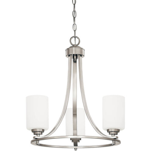 Bristo 3 Light 19.5 inch Satin Nickel Chandelier Ceiling Light